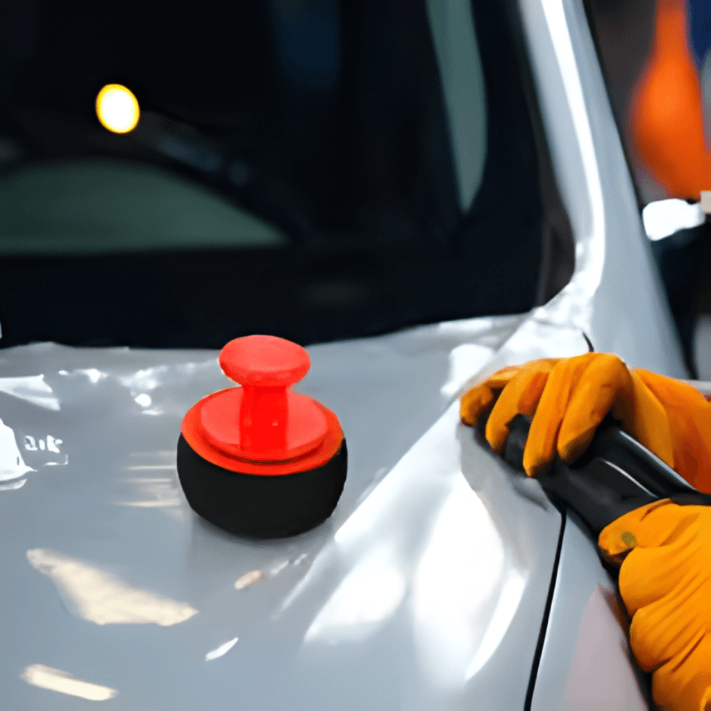 Zestaw gąbek do woskowania i polerowania samochodu z uchwytem